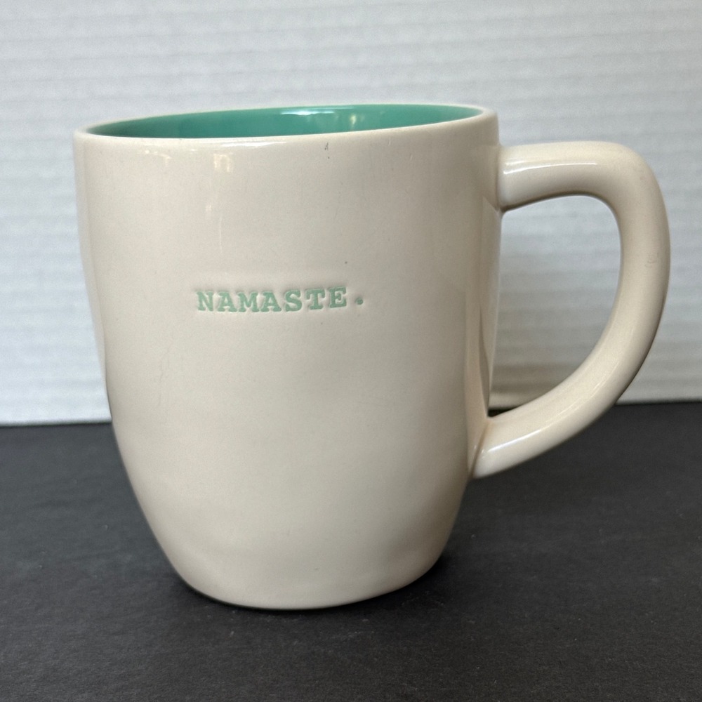 Rae Dunn Namaste Mug Turquoise Interior Artisan Collection by Magenta